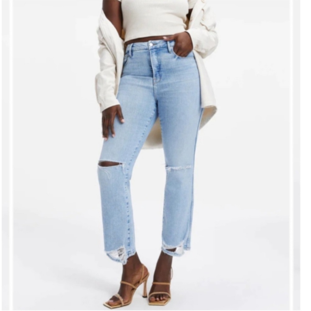 Good American Good Curve Straight Jeans